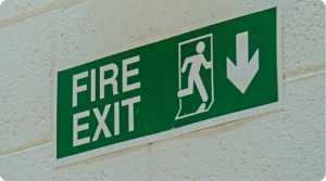 fire exit sign